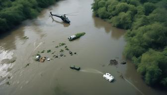 Tragödie in Grimma: Bundeswehr-Hubschrauber stürzt in Mulde - Zwei Insassen tot, eine Person vermisst